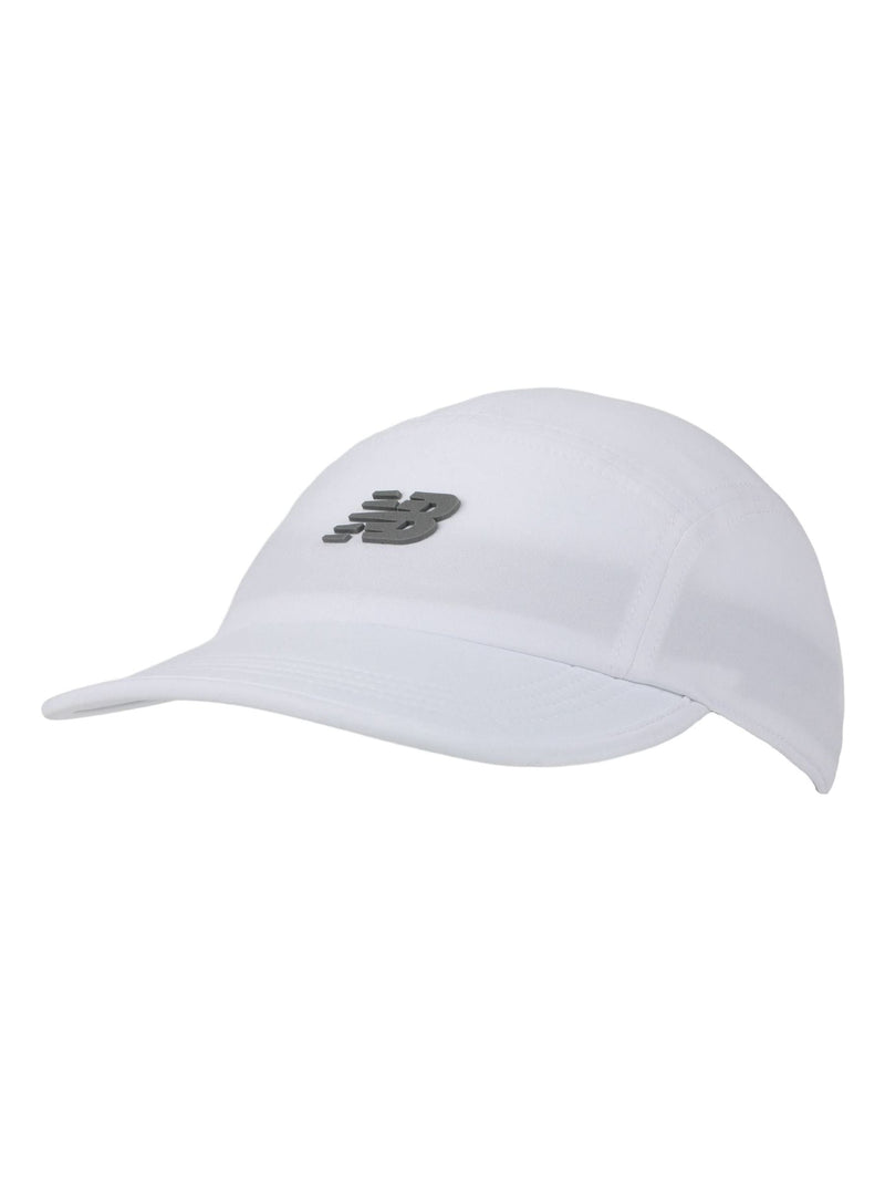 New Balance white 5-panel performance hat, imported from the UK