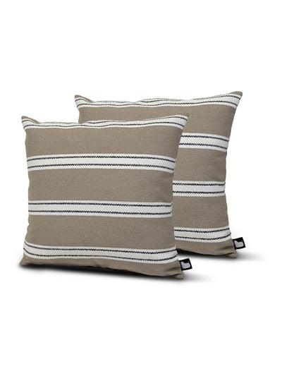 Next Extreme Lounging B-Cushion Outdoor Cushion 2 Pack Sand Yellow Large Stripe 50x50cm- Buy online at McGrocer