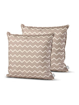 Next Extreme Lounging 2 Pack Silver Grey Outdoor B Zigzag Cushions 50x50cm- Buy online at McGrocer