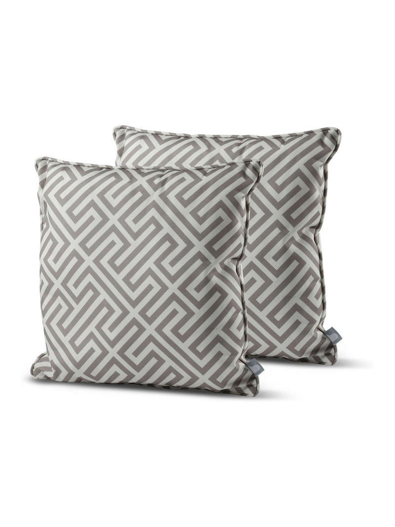 Extreme Lounging silver grey outdoor cushions 2 pack 50x50 - British product