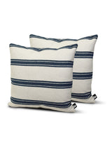 Next Extreme Lounging 2 Pack Blue Aquaclean Haven Small Stripe Outdoor B Cushion 50x50cm- Buy online at McGrocer