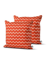 Next Extreme Lounging B Zigzag Outdoor Cushions Orange 2 Pack 50x50cm- Buy online at McGrocer