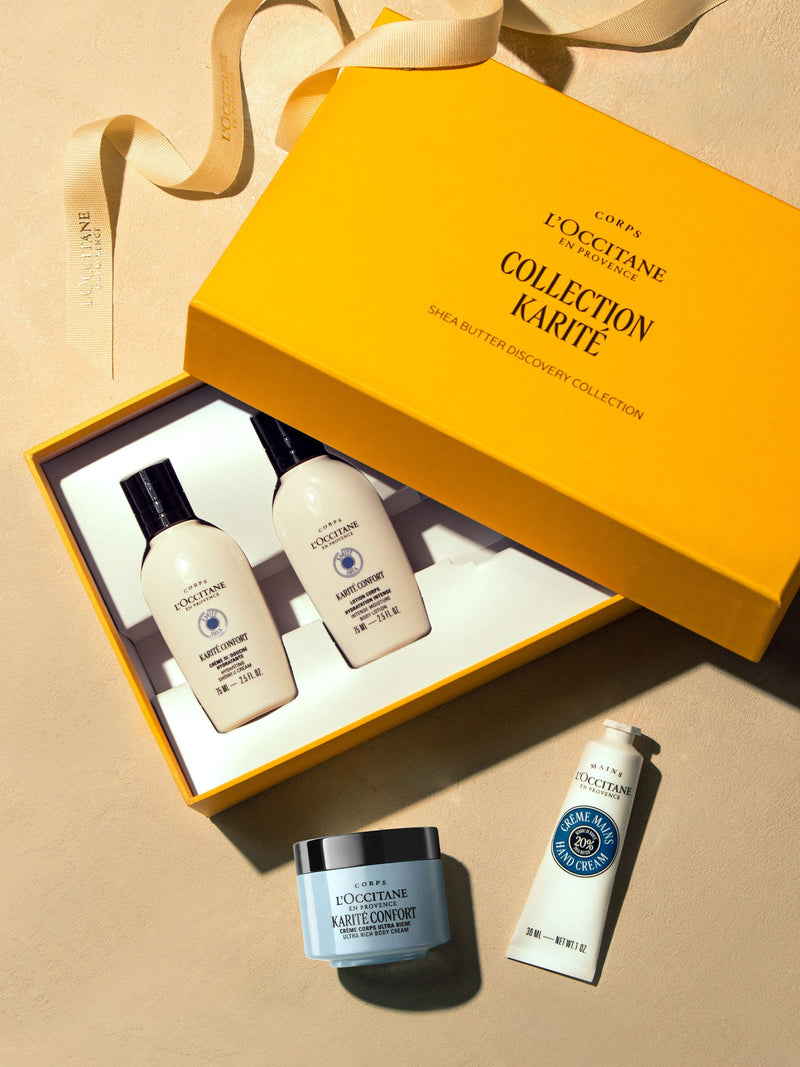 L'Occitane Shea Butter Discovery Collection gift set, imported from the UK