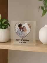 Next PMC Personalised Heart Photo Upload Glass Ornament- Buy online at McGrocer