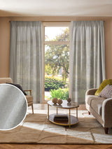 Next Aeris Pebble Grey Sheer Curtains- Buy online at McGrocer