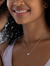 Next Beaverbrooks Sterling Silver Cubic Zirconia April Birthstone Necklace 45cm- Buy online at McGrocer