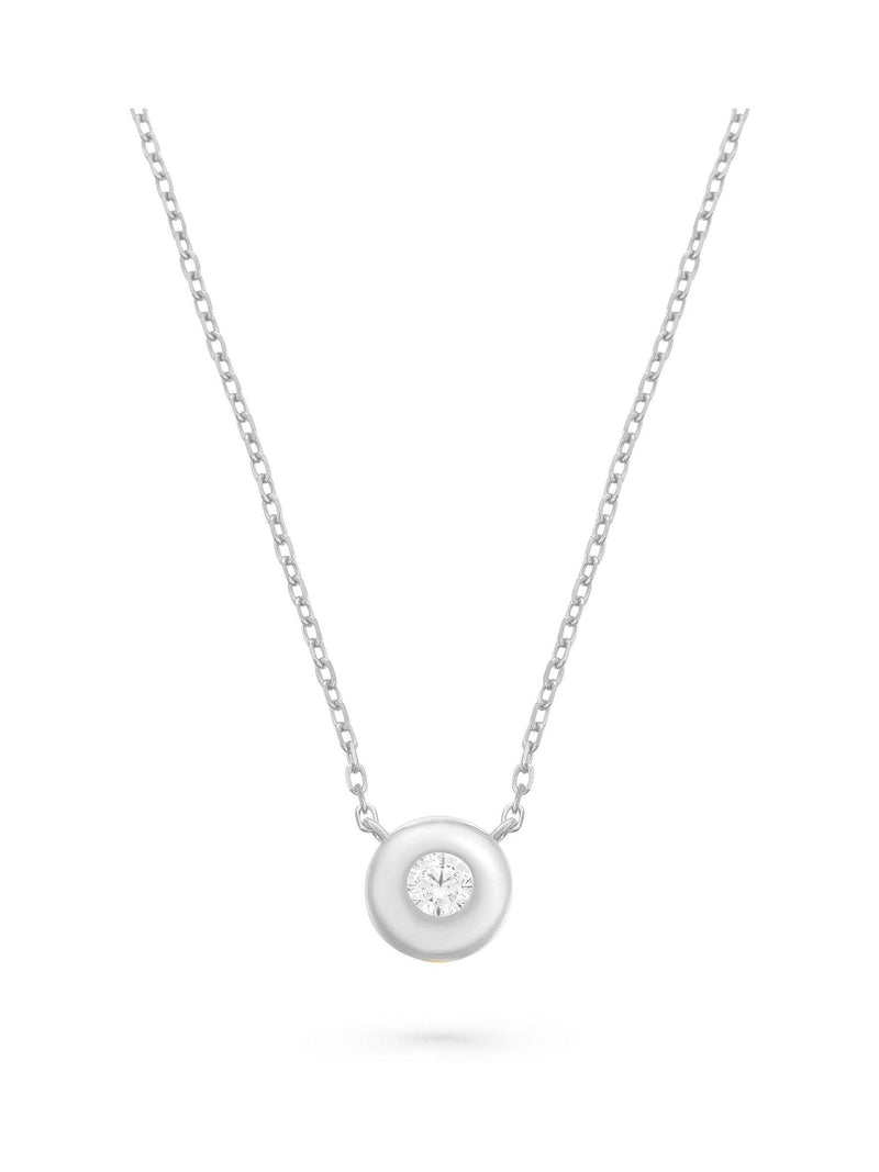 Beaverbrooks silver cubic zirconia birthstone necklace 45cm (British brand)