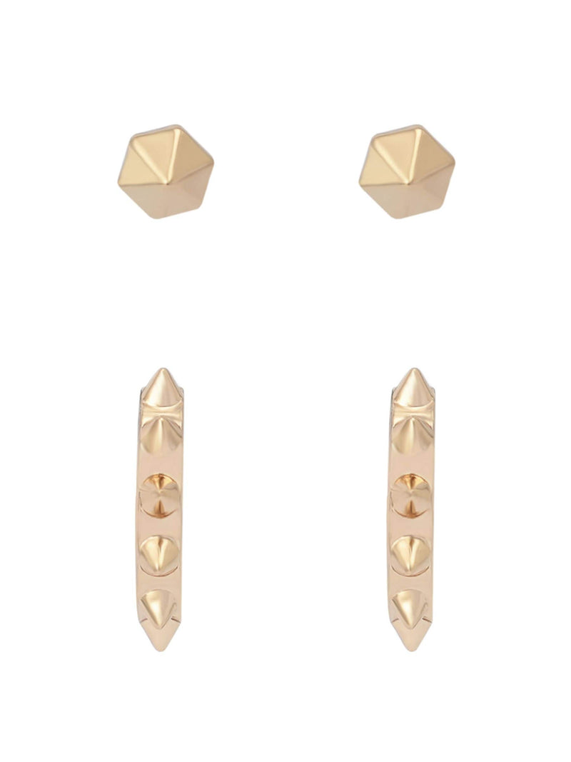 AllSaints spike stud and huggie earring set, imported from the UK