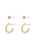 AllSaints spike stud and huggie earring set, imported from the UK