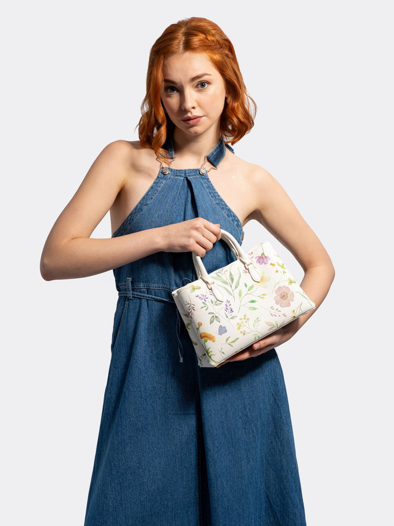 Fiorelli white Emery mini satchel handbag, UK version