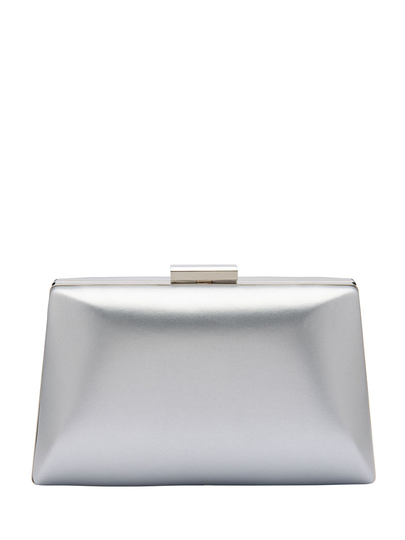 Lotus silver clutch bag with chain, imported from the UK