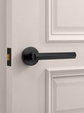 Pushka Home black hexagonal lever door handles, imported from the UK