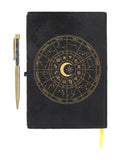 Something Different astrology wheel journal with obsidian pen, UK version