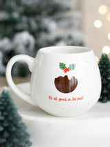 Next Something Different White All Good in the Pud Rounded Christmas Mug 500ml- Buy online at McGrocer