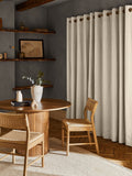 Natural Keeffe made to measure curtains floral jacquard, UK version
