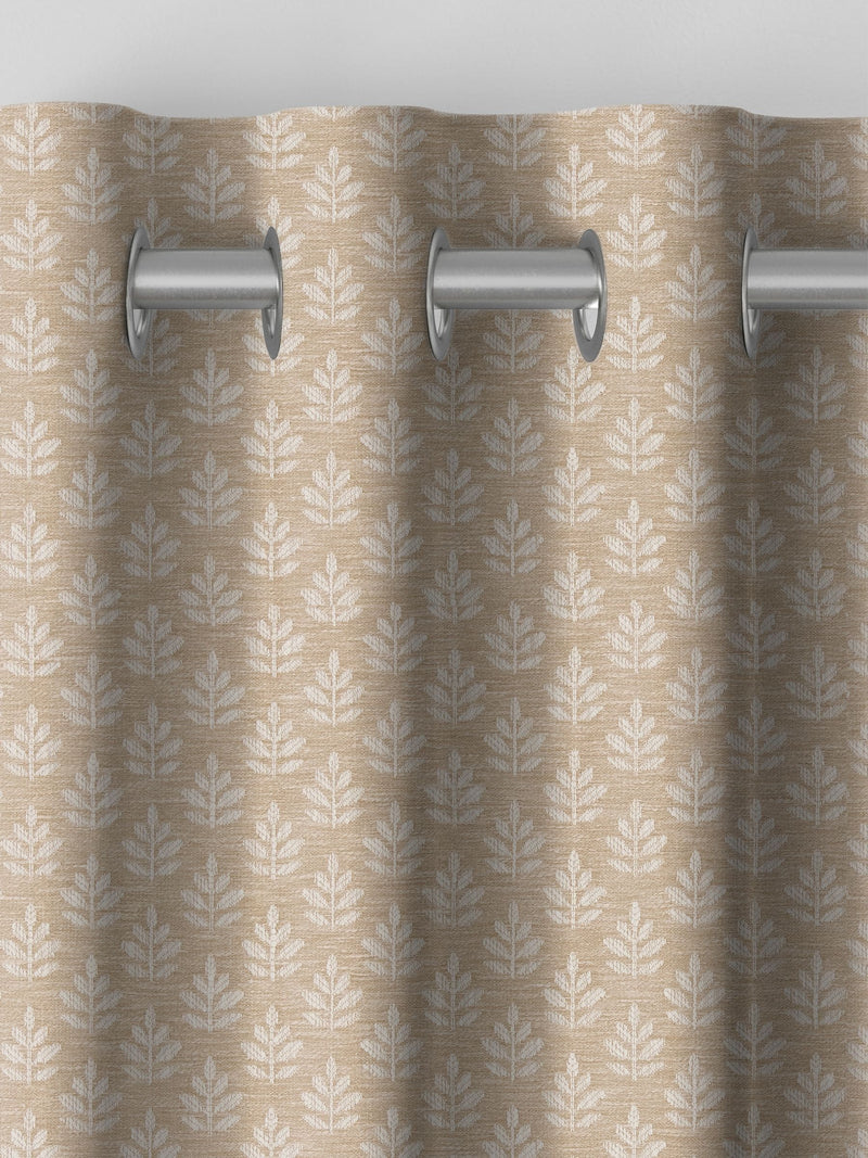 Natural Keeffe made to measure curtains floral jacquard, UK version