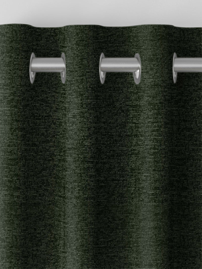 Green boucle made to measure curtains (British brand)
