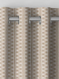 Stone Celot made to measure curtains in natural geometric jacquard, imported from the UK