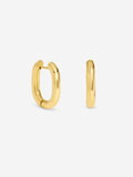 Jon Richard gold tone rectangle hoop earrings (British brand)