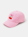 Accessorize pink cherry stripe cap, UK version
