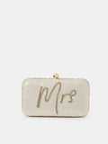 Accessorize natural bridal sequin clutch bag, imported from the UK