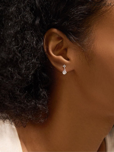 Next Accessorize Sterling Silver Crystal Drop Stud Earrings- Buy online at McGrocer