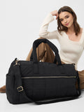 Accessorize black quilted weekender bag (British brand)