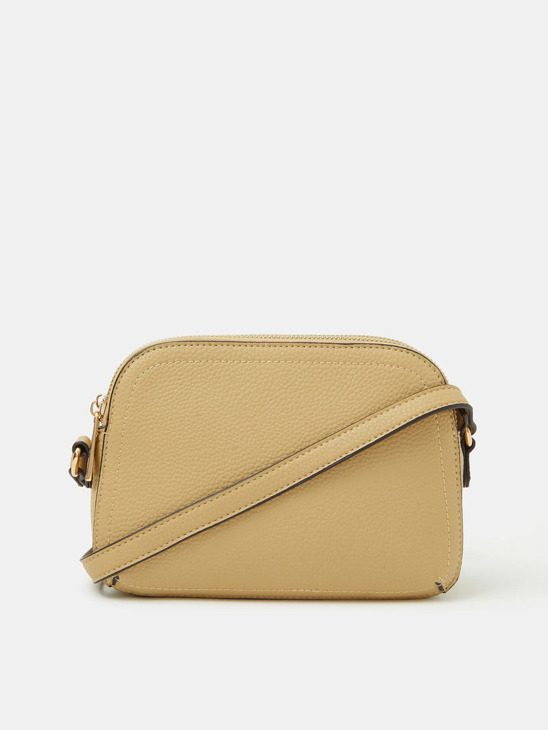 Accessorize cross-body bag yellow double zip, UK version