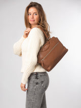 Next Pure Luxuries London Brown Mooki Leather Handbag- Buy online at McGrocer