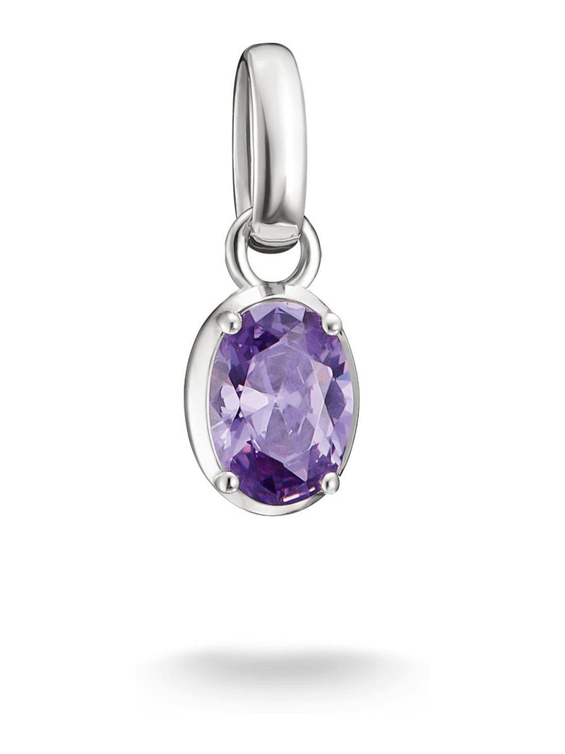 Thomas Sabo February birthstone charm amethyst-coloured zirconia, UK version