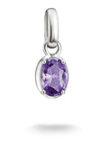 Thomas Sabo February birthstone charm amethyst-coloured zirconia, UK version