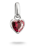 Thomas Sabo sterling silver July birthstone charm with red zirconia - British product