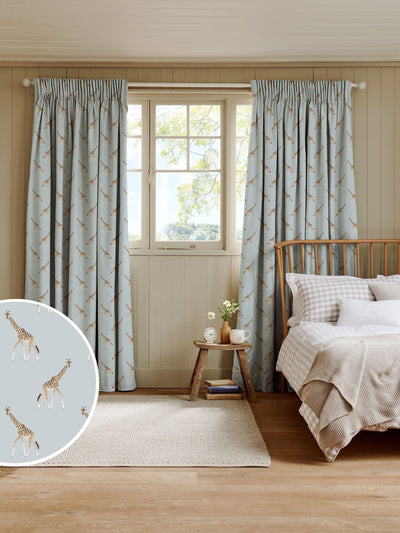 Next Sophie Allport Duck Egg Giraffe Made to Measure Curtains- Buy online at McGrocer