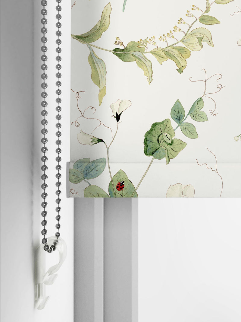 Sophie Allport white wild floral roller blind - British product