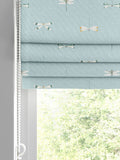 Sophie Allport roman blinds blue stripe watercolour dragonfly (British brand)
