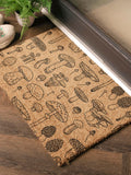 Artsy Mats Brown Mushrooms doormat 60x40cm - British product