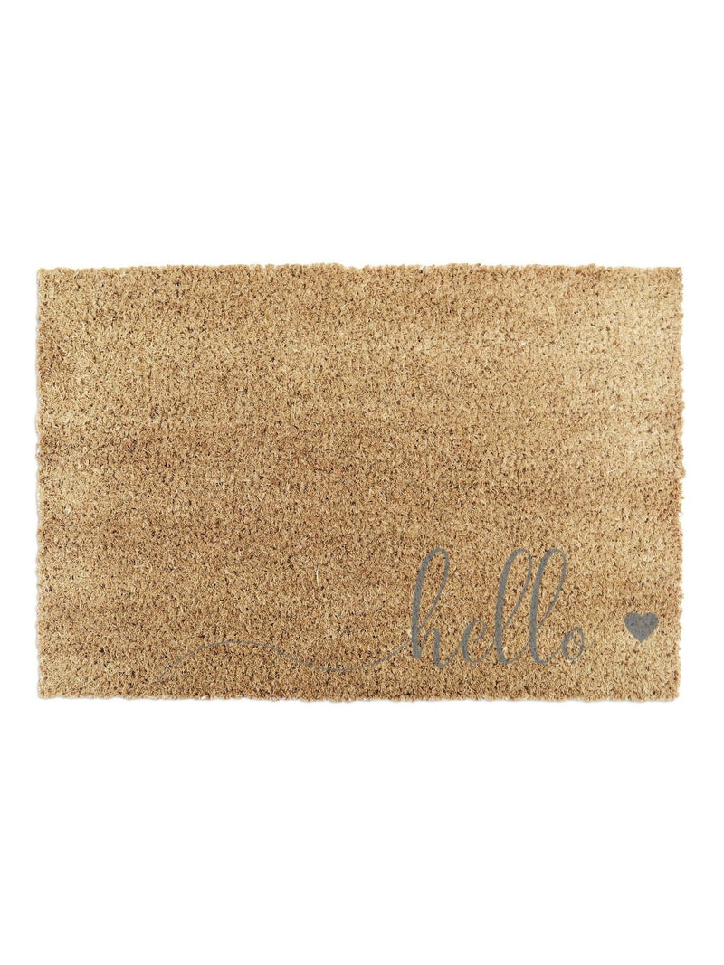Artsy Mats doormat grey Hello Scribble Heart 60x40cm - British product