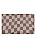 Artsy Mats brown wavey checkerboard PVC doormat 70x40cm - British product