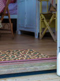 Artsy Mats brown multi colour leopard print doormat (British brand)