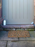 Artsy Mats brown multi colour leopard print doormat (British brand)