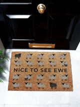 Next Artsy Mats Brown Nice To See Ewe Sheep Doormat 60cm x 40cm- Buy online at McGrocer
