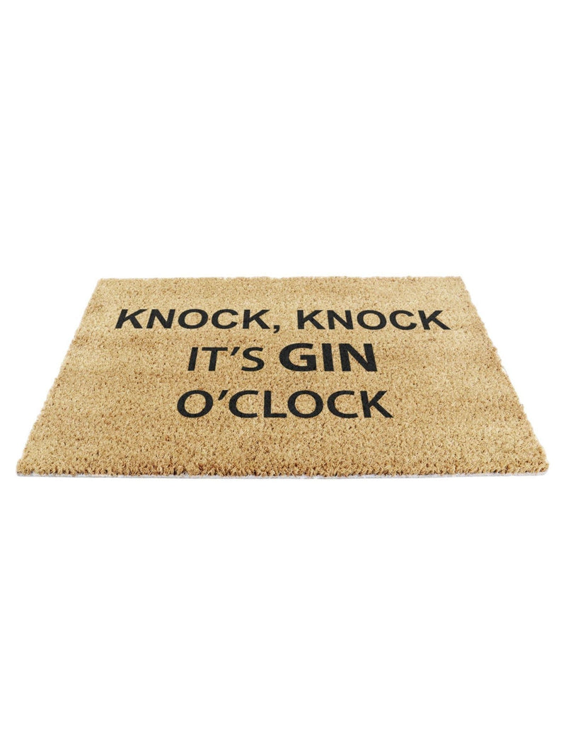Artsy Mats black Gin O'Clock doormat 60x40cm, UK version