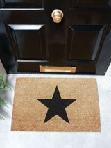 Next Artsy Mats Natural Black Star Doormat 60cm x 40cm- Buy online at McGrocer