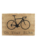 Artsy Mats On Your Bike doormat 60x40, imported from the UK