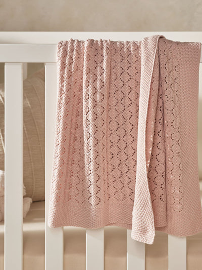 Next The White Company Pink Blossom Heirloom Baby Blanket- Buy online at McGrocer