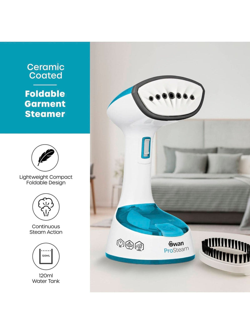 Swan white foldable garment steamer (British brand)