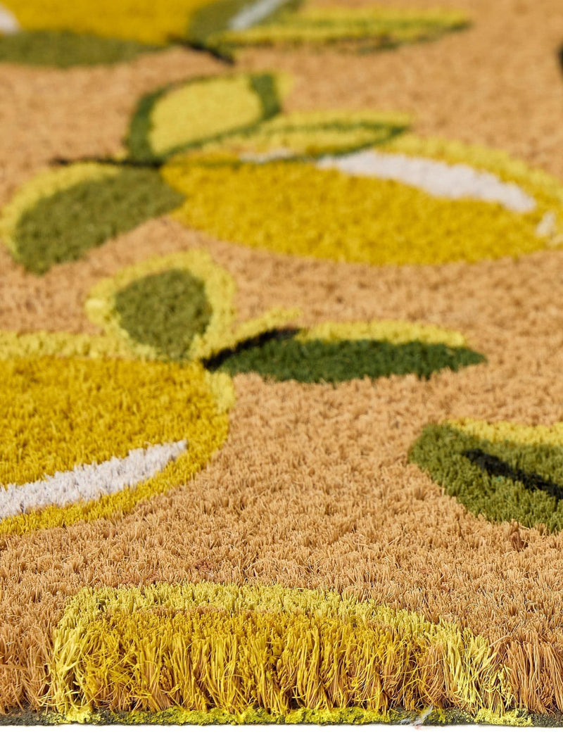 My Mat natural lemons coir doormat 75x45cm, UK version