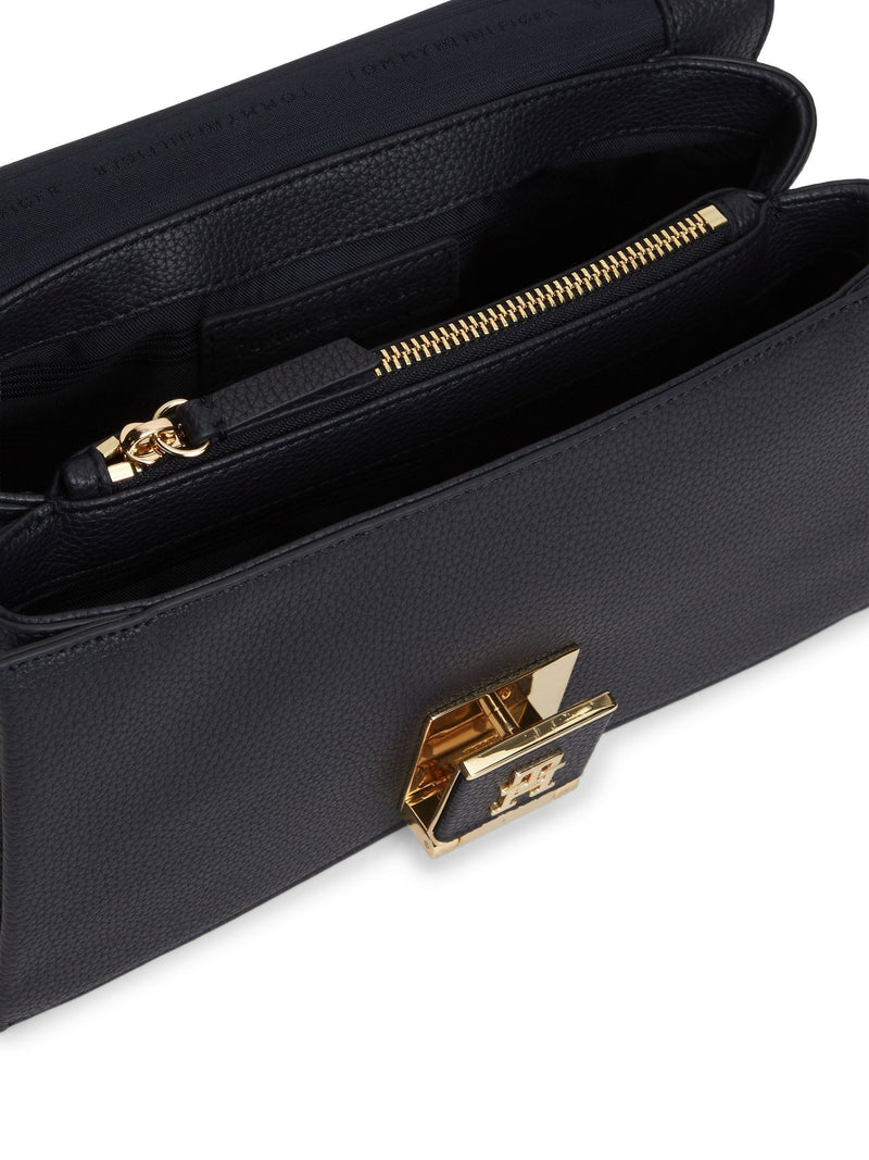 Tommy Hilfiger blue monogram jacquard cross-body bag, UK version