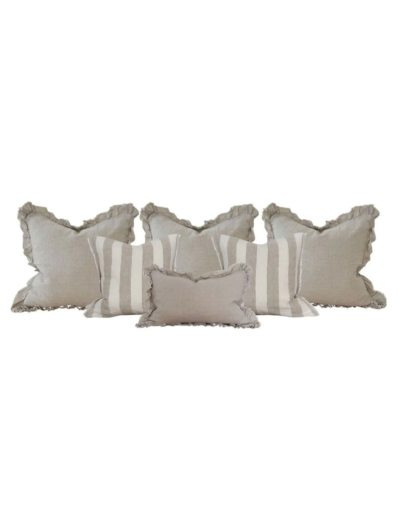 Ellenvale Interiors natural linen cushion cover set 5 pack, imported from the UK