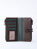 Lakeland Leather Hartsop brown double zip purse, UK version